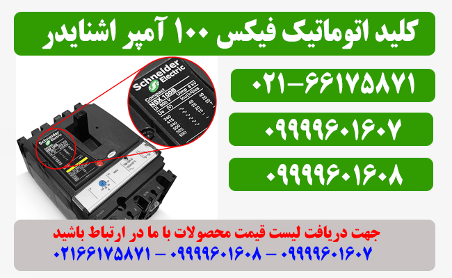 کلید غیر قابل تنظیم 100 آمپر اشنایدر