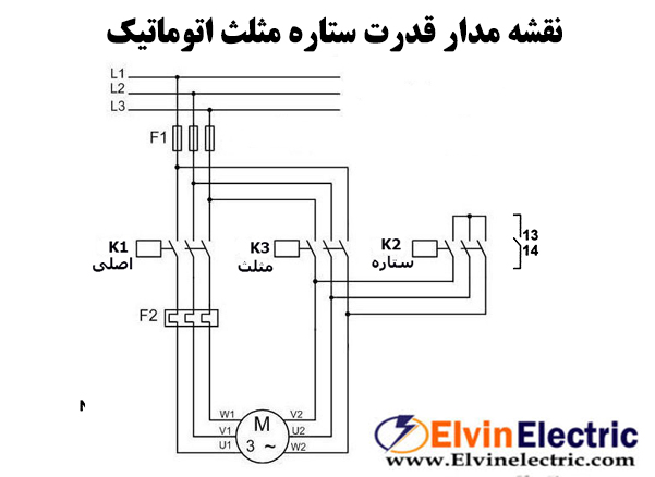 مدار قدرت ستاره مثلث اتوماتیک