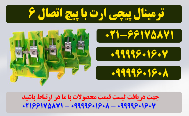 ترمینال ریلی پیچی سایز 6