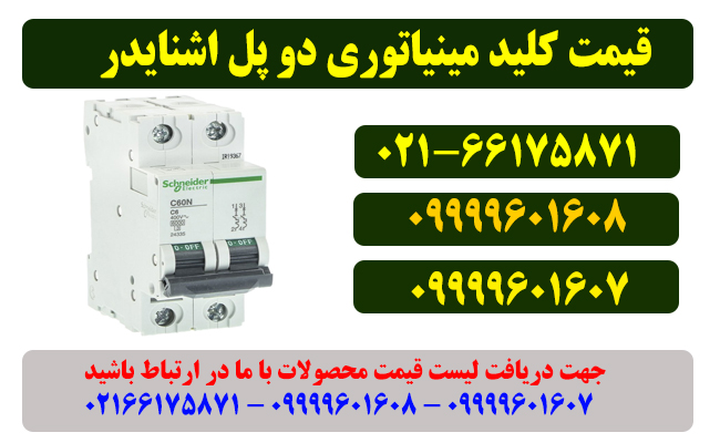 قیمت کلید مینیاتوری دو پل اشنایدر